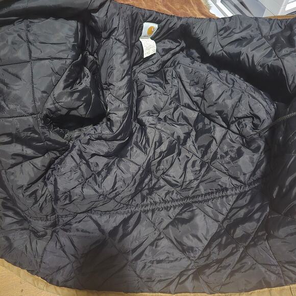 Carhartt Men’s Duck Canvas Arctic Winter Coat Brown 48R-XL USA Hooded Jacket - Picture 4 of 13